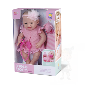 BONECA BEBÊ ESTILO REBORN MENINA DENGO OLHO MOVEL